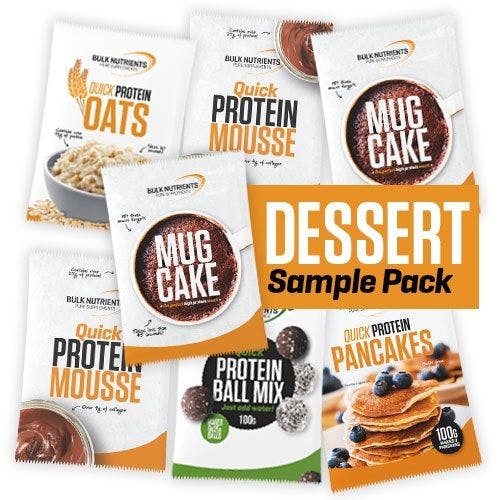 Our Bulk Nutrients dessert sample pack will give you a solid sample of some high protein tasting sweets.