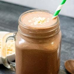 High protein 12 Days of Christmas Nutty Chocolate Vegan Protein Smoothie recipe from Bulk Nutrients