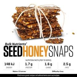 Seed Honey Snaps recipe from Bulk Nutrients 