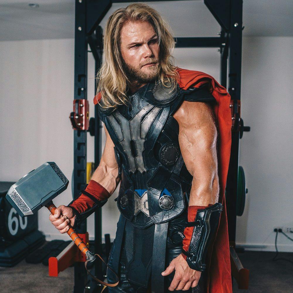 Andrew Lutomski dressed as Thor