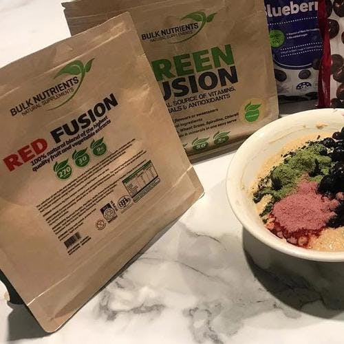 Bulk Nutrients' Red Fusion - photo courtesy of @bridgetfreemanfitness