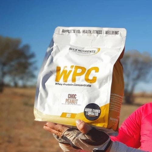 Bulk Nutrients' WPC Choc Peanut - photo courtesy of @gearedupventures